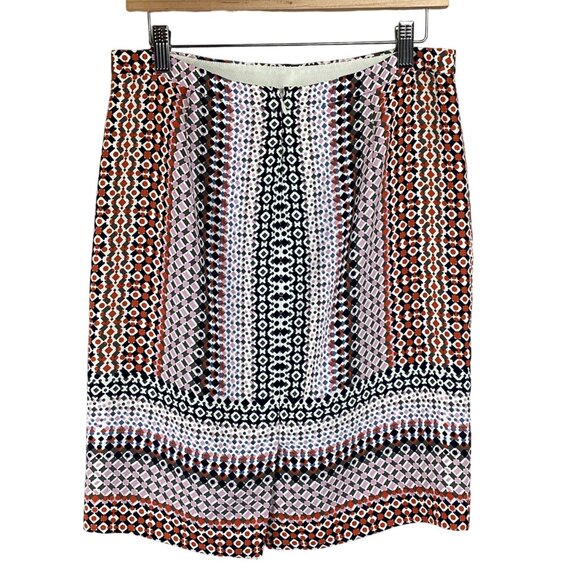 J.Crew Skirt Size 6 Pencil Drapery Geometric Print Pink Geo Lined - Picture 6 of 8